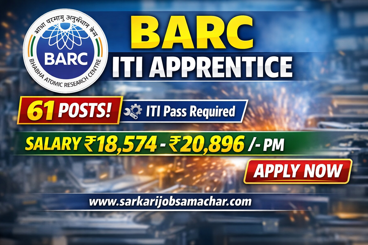 BARC ITI Apprentice Recruitment 2026 – Apply Online for 61 Posts